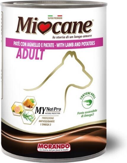Корм Morando MioCane with Lamb and potatoes для собак, з ягням і картоплею 400 г