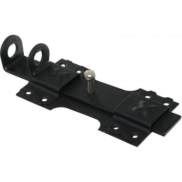 Засув під навісний замок Візерунок 40 полімерний РМ153 чорний 90 мм