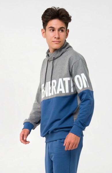 Спортивный костюм для мальчиков Smil 117262 р.152 темно-серый меланж 