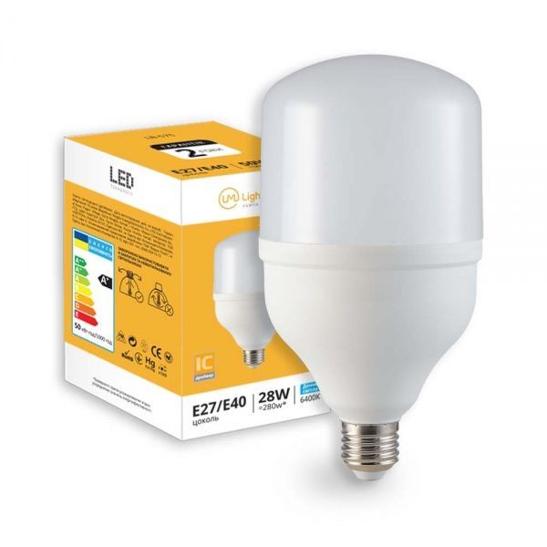 Лампа светодиодная LightMaster 2 шт./уп. LB-575 T100 E27 28 Вт матовая 6400 K 
