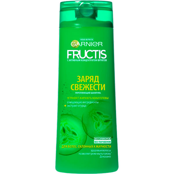 Шампунь Garnier Fructis Заряд свежести для нормальных волос, склонных к жирности 400 мл