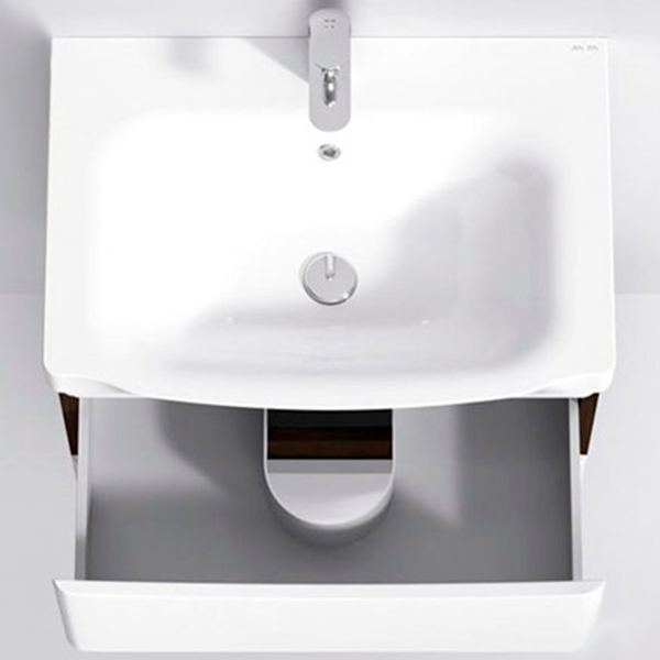 Тумба підвісна AM.PM з умивальником Like 65 венге