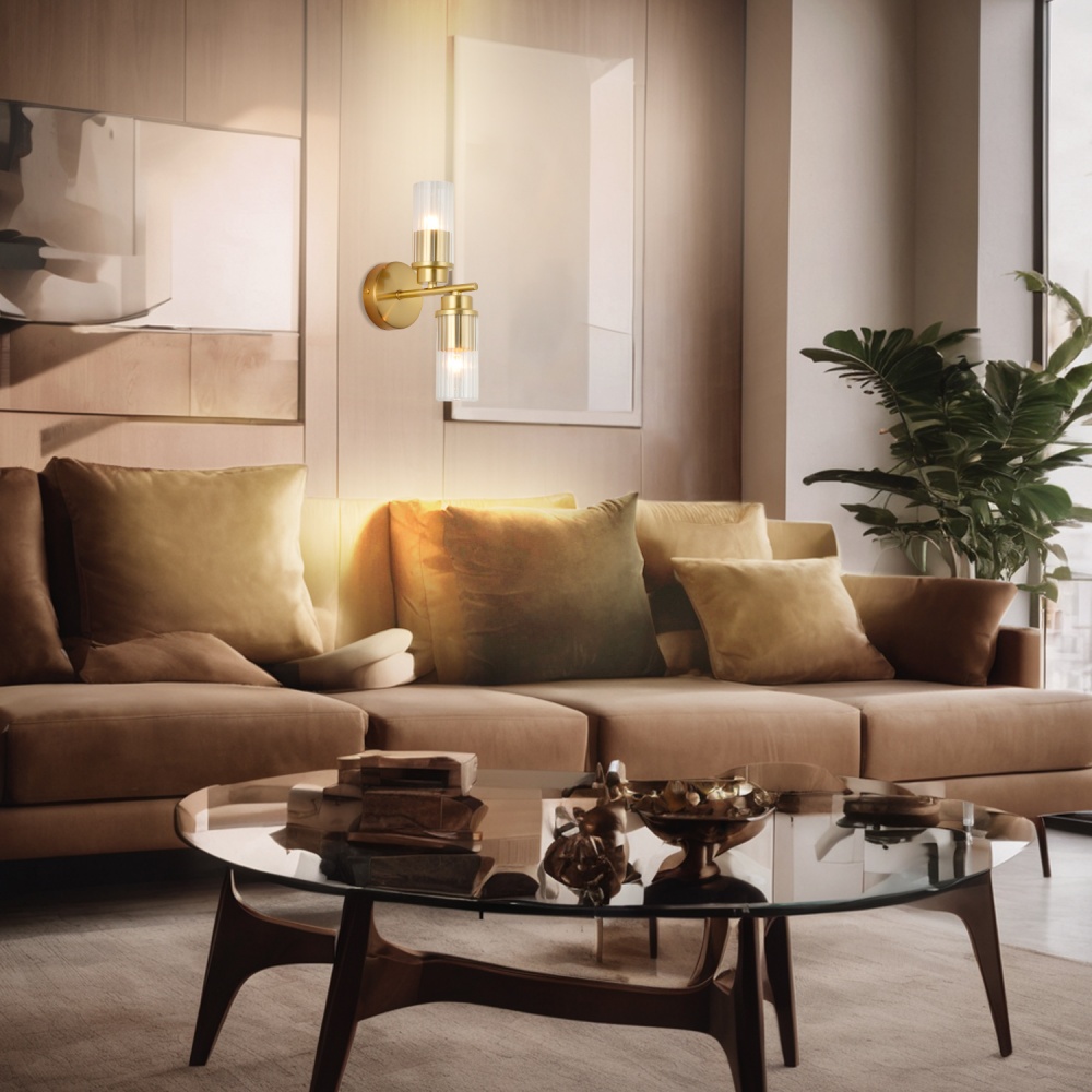 Бра Miorro Scala металл/стекло 2x40 Вт E14 медь 51-311-069