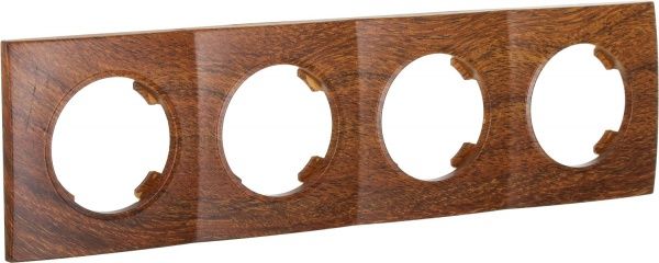 Рамка чотиримісна HausMark Bela горизонтальна горіх SNG-FRP.RD20G4-9/Walnut