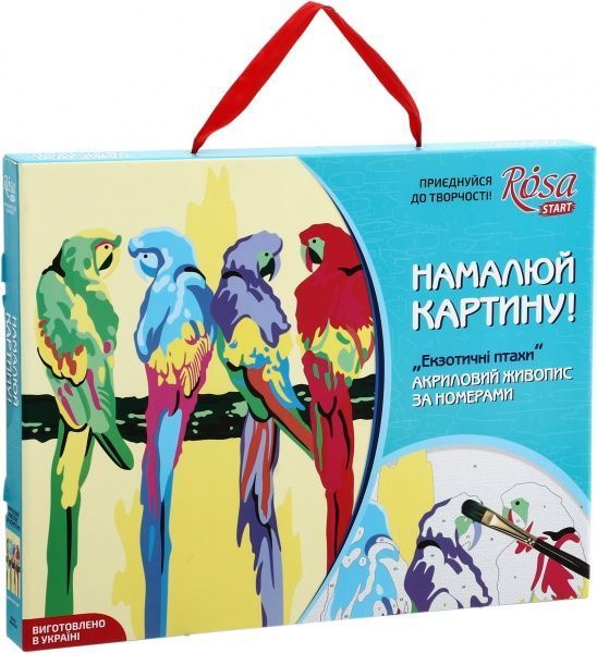 Картина по номерам Экзотические птицы Rosa Talent 