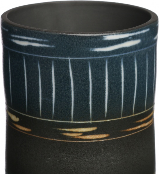 Ваза керамическая голубой крафт цилиндр 34 см 07590413P04096 Bernardo