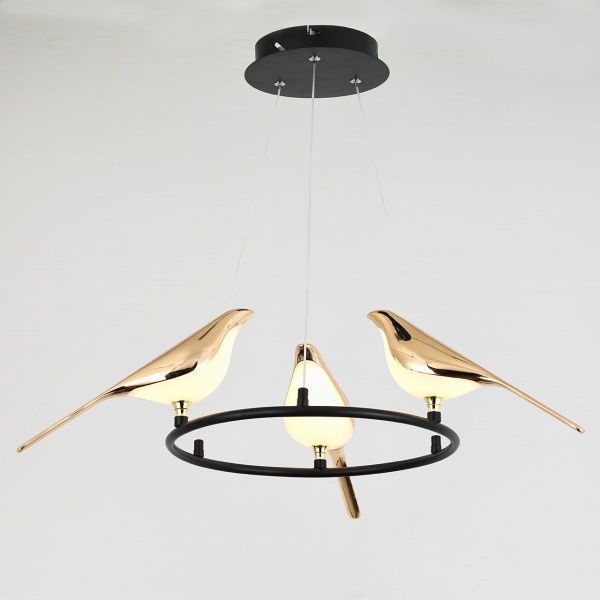 Світильник світлодіодний Hopfen з пультом ДУ 24 Вт золото/чорний 3000-6000 К BIRD 3D-BG 24W 