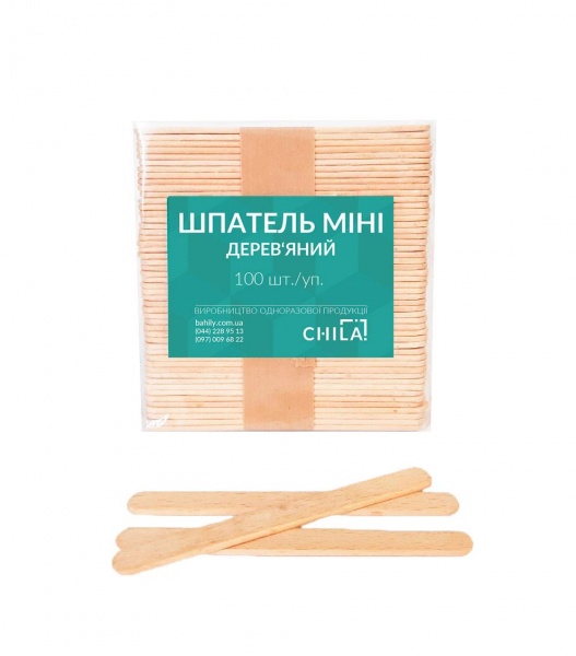 Шпатель деревянный CHila одноразовый Мини для шугаринга, воска, парафина 100 шт.