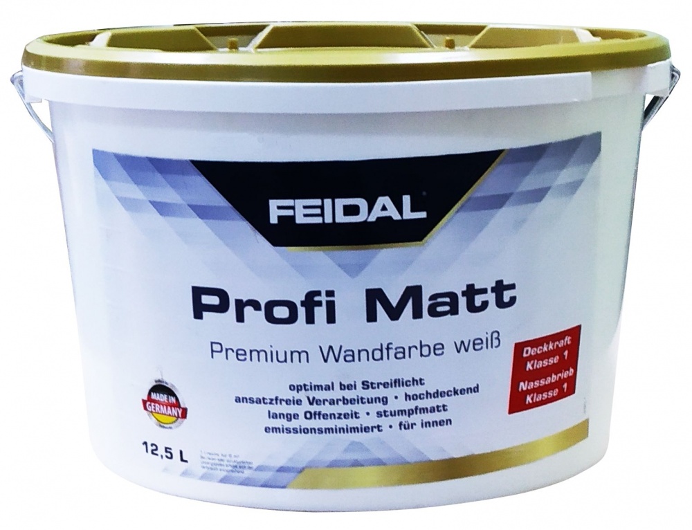 Краска латексная Feidal Profi Matt глубокий мат белый 12,5л