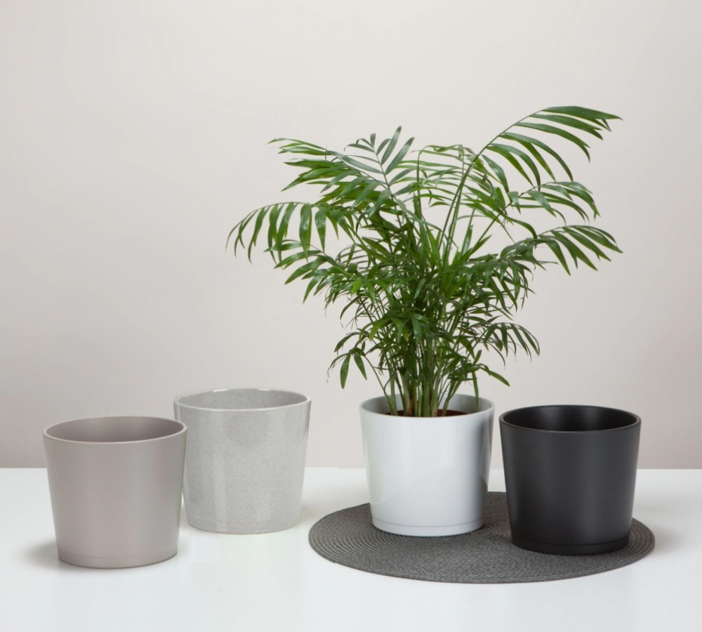 Кашпо кераміка 13 Alaska 883 круглий білий аляска 1,08 л Scheurich (269409)