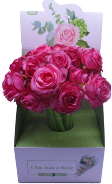 Ручка кулькова Лідер Канц Червона троянда 