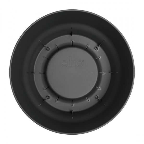 Вазон пластиковый Elho Greenville Bowl 33 см круглый 11,6 л графит (332365) 