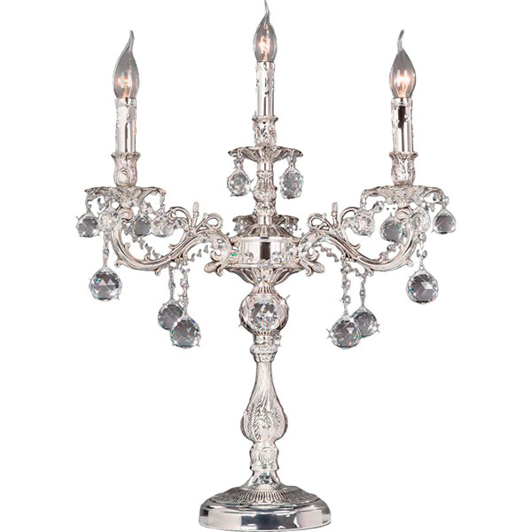 Настольная лампа декоративная Strotskis Premiera 4x60 Вт E14 серебристый 231/4 