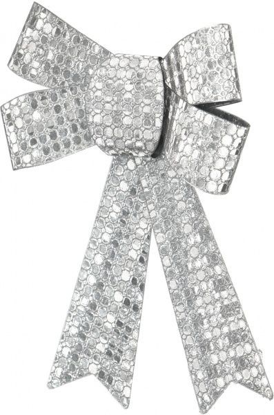 Набор новогоднего декора Бант модерн 3 шт. 11x12 см серебристый