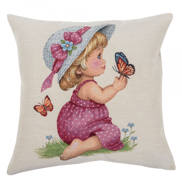 Подушка декоративна KISS728 45x45 см бежевий із принтом Limaso 