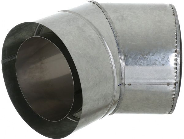 Коліно термо 1 мм нерж/оц Ф160/220 мм 45°LIRA-LTD 