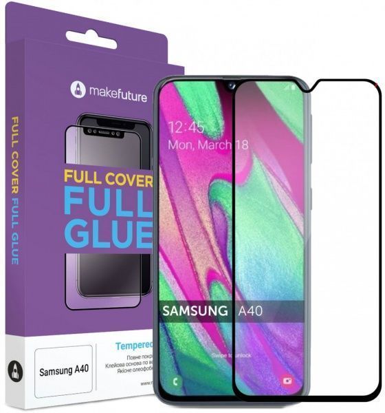 Захисне скло MakeFuture Full Cover Full Glue для A40 (A405) (MGF-SA405) 