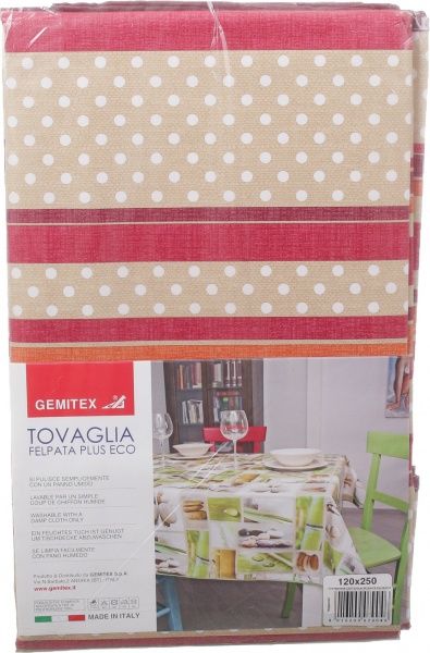Скатерть Felpata Plus Eco 120x250 см бордовый Gemitex 