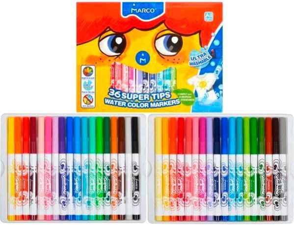 Набір фломастерів Super Washable 36 кольорів 1630-36CB Marco