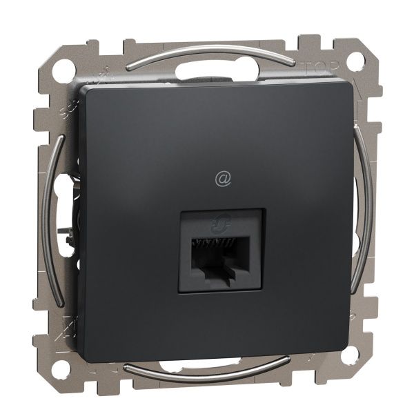 Розетка комп’ютерна Schneider Electric Sedna Design RJ45 категорія 5E UTP чорний SDD114451