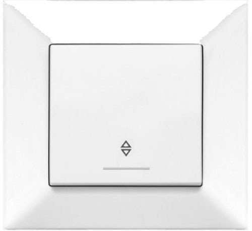 Выключатель проходной одноклавишный Viko Meridian с подсветкой белый 90970063-WH