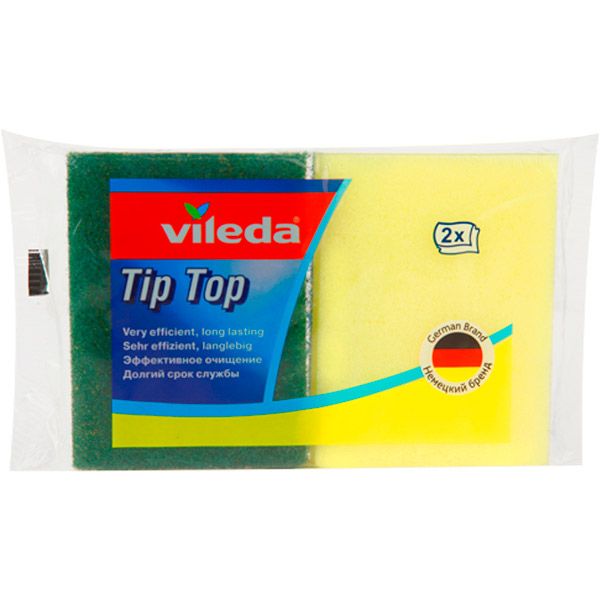 Губка для мытья посуды Vileda Tip Top 2 шт