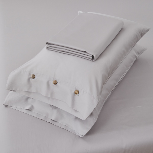 Комплект постільної білизни Solid сімейний світло-бежевий La Nuit 