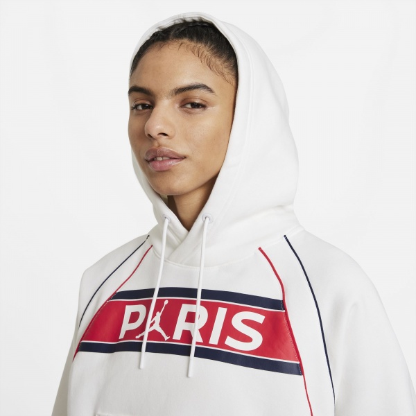 Джемпер Jordan W J PSG FLEECE HOODIE PO DC0461-100 р. L бело-синий