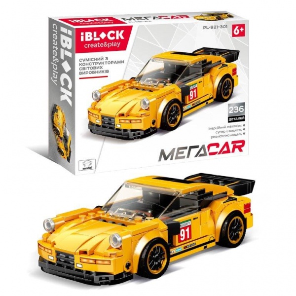 Конструктор Iblock МегаCar 236 деталей PL-921-301