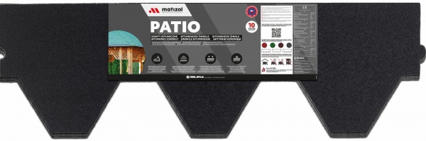 Битумная черепица MATIZOL® PATIO сотая графит 3 кв.м