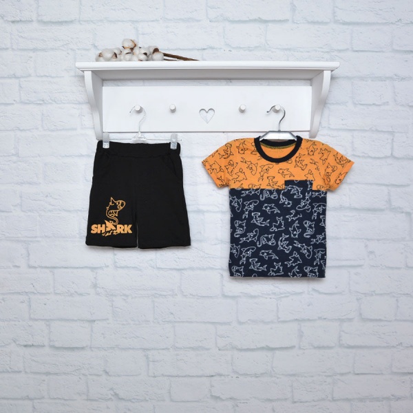 Костюм для хлопчиків Blanka Акули р.134 жовтий 12654 