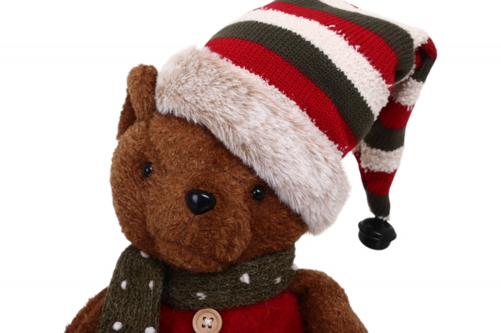 Декорация новогодняя Мишка Тедди что сидит в ассортименте LF2228049AB 50 см