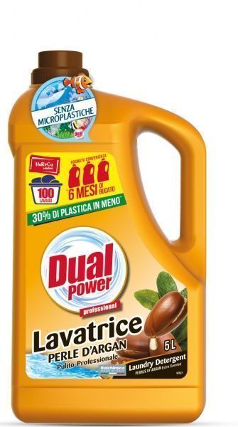 Гель для машинной и ручной стирки Dual Power Арган 5 л