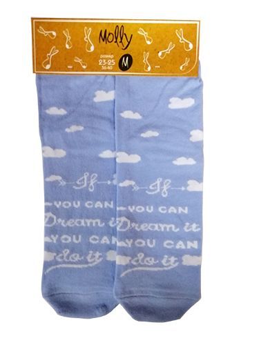 Носки женские Молли Мечтать р. 23-25 голубой 1 пар 