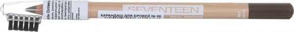 Карандаш для бровей Seventeen Longstay eye brow shaper 06 real brown 1,14 г