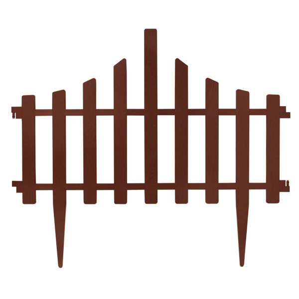 Ограждение для газона Алеана Парканчик (4 в 1) темно-коричневый 65x55 см