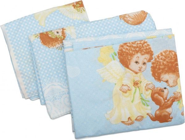 Комплект постільної білизни СЕЛЕНА Ангели блакитний 