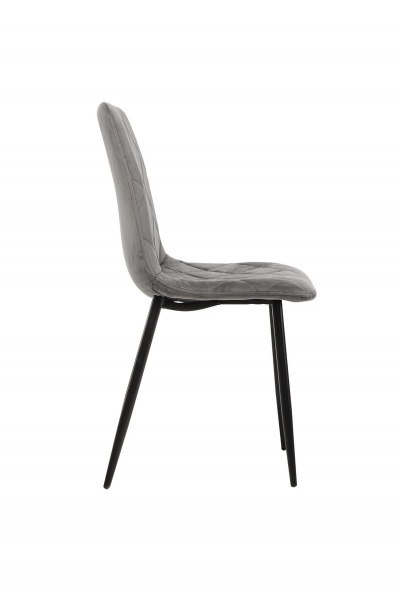 Стілець обідній Лаціо велюр сірий/чорний