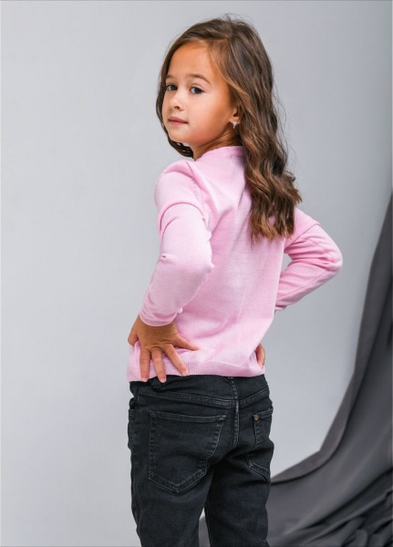 Кофтинка дитяча для дівчинки ART KNIT на гудзиках Дженіс рожева р.128 pink 025414 