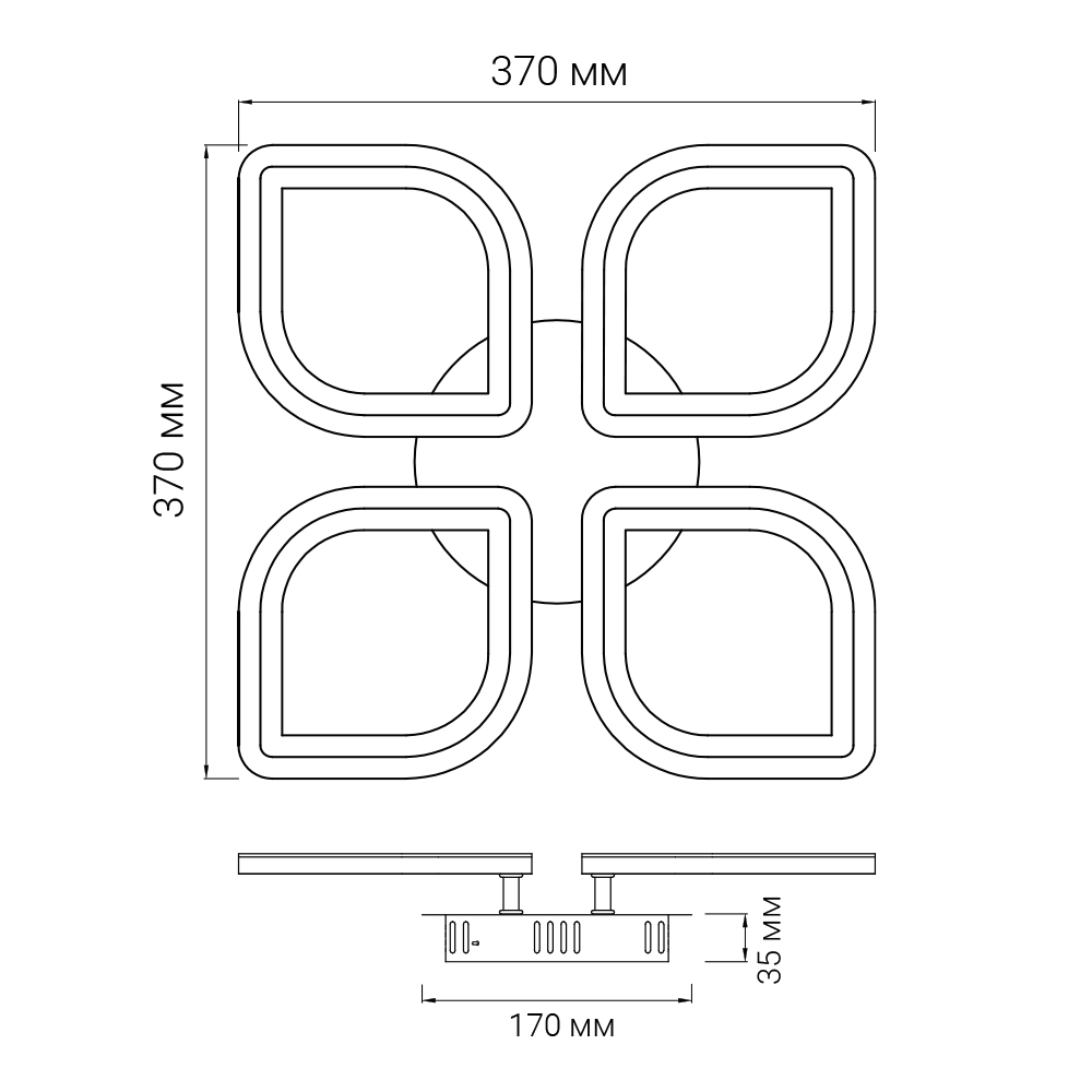 Люстра светодиодная ARDERO Viola 65W белый 80925