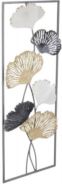 Декор настенный Клевер 89x31 см черный/золото 