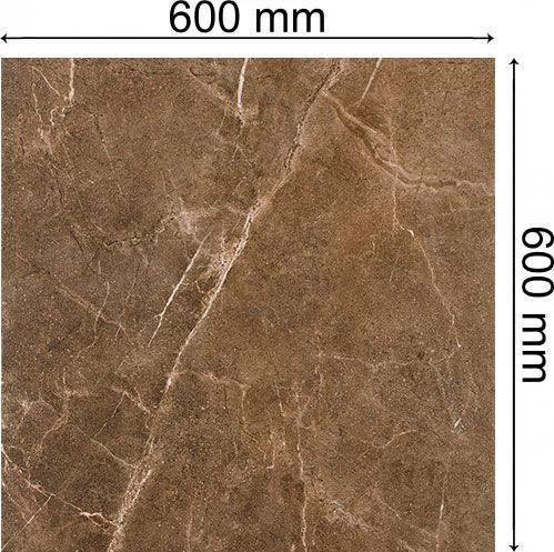 Плитка Ceramika Paradyz Ibis brown gres szkl. Mat. 60x60 