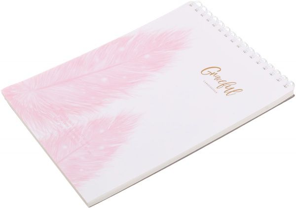 Книга для записей белая Перья минималистичные, 80 стр.