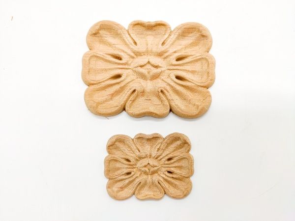 Декоративная панель деревянная розетка 2 шт. RZ.18.60 45х60x4 мм 