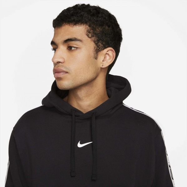 Джемпер Nike M NSW REPEAT FLC PO HOODIE BB DC8304-011 р. 2XL чорний