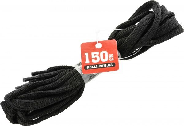 Шнурок Шнурок плоский чорний 150 см (41606262)