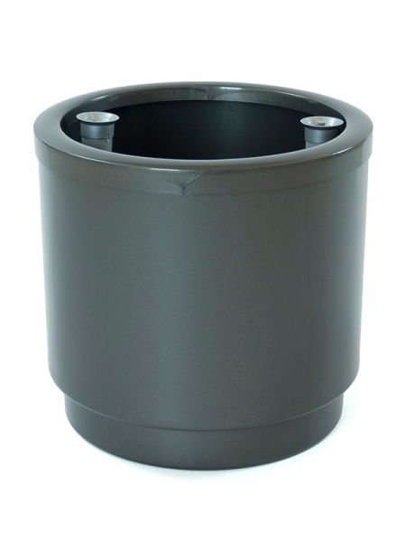 Горщик пластиковий Plastiken HIDROJARDINERA 4136 круглий 40 л антрацит (4136 antr 4136 ч) 