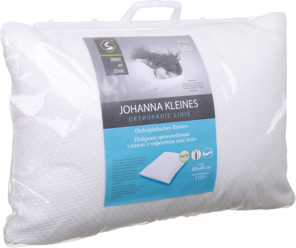 Подушка ортопедична Johanna Kleines с ефектом пам'яті Songer und Sohne 40x60 білий