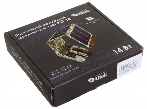 Зарядний пристрій розкладний Altek портативний 14W ALT-14 мілітарі