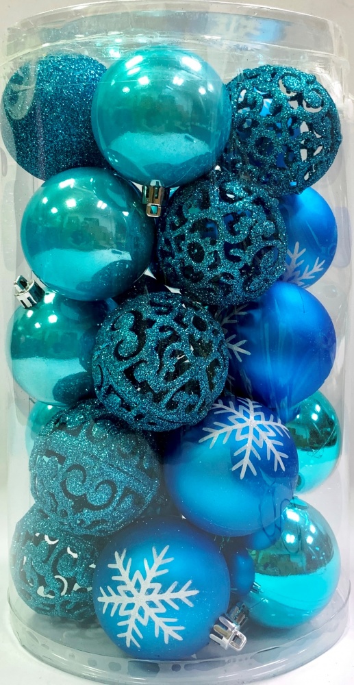 Набор елочных шаров Завиток 22994 в ассортименте d 60 мм 30 шт./уп.